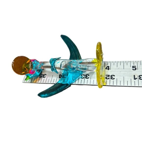 Glass Duck Figurine With Multicolor Beak & Feet - Picture 6 of 7